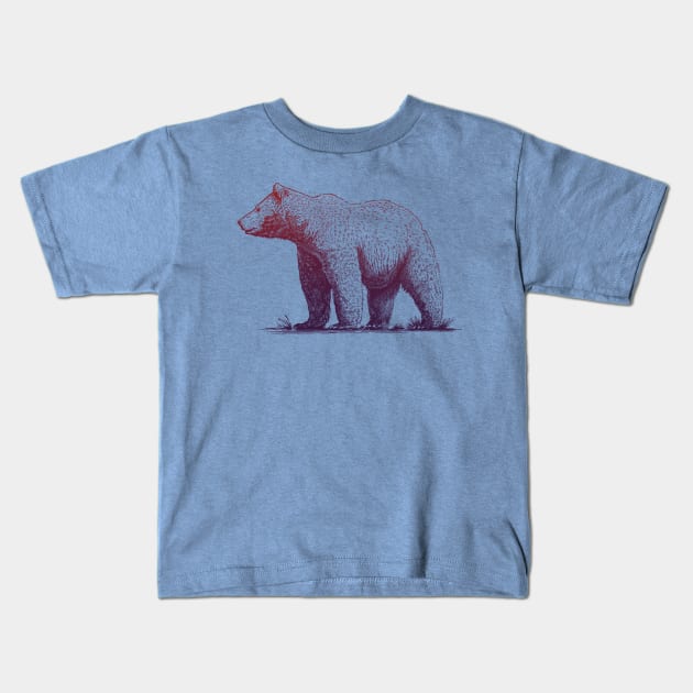 Beary Beautiful Graphic Grizzly Kids T-Shirt by jordan_greeneyes